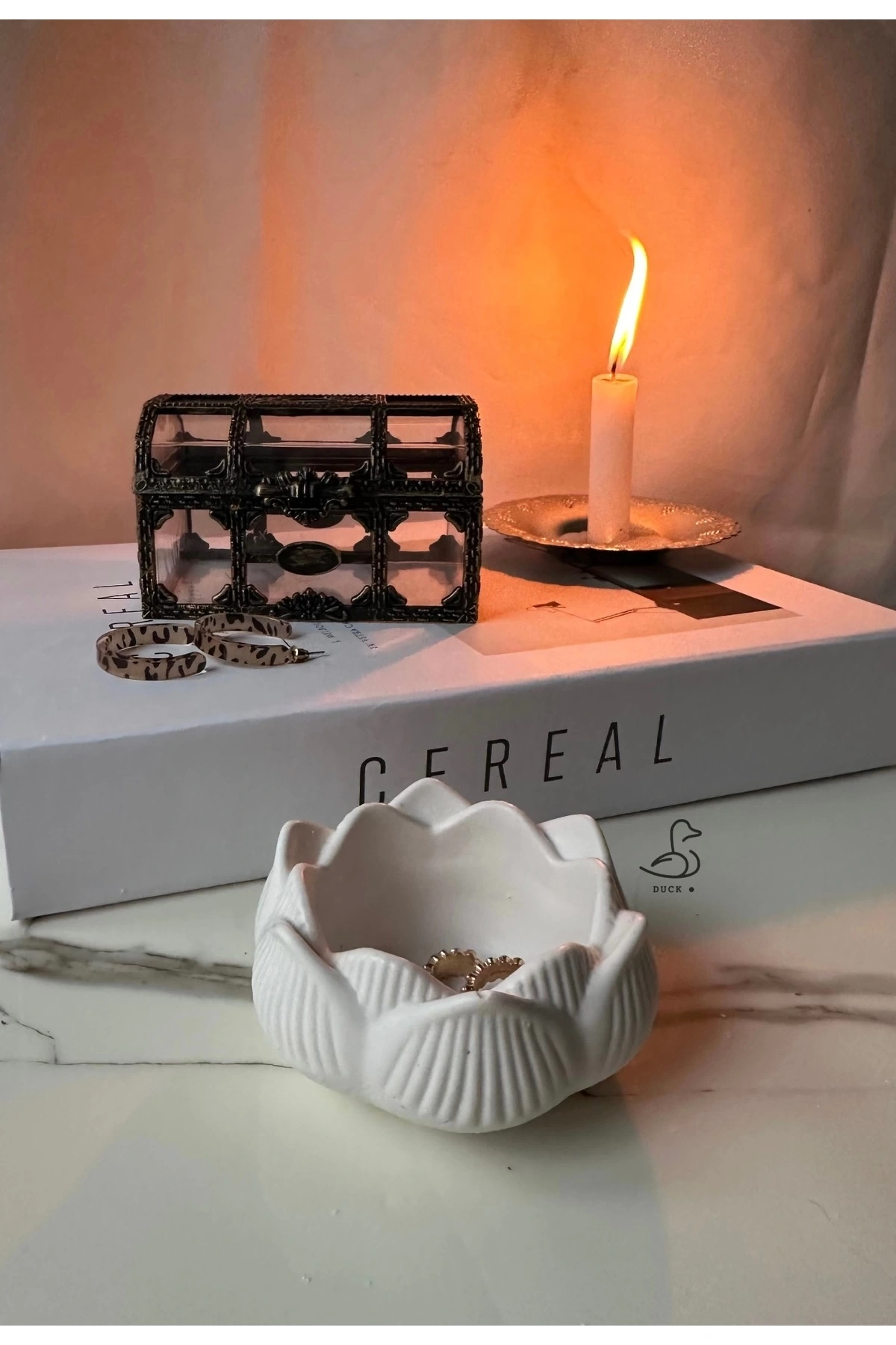 Lotus Çiçeği Dekoratif Tabak/mumluk (5-8CM)