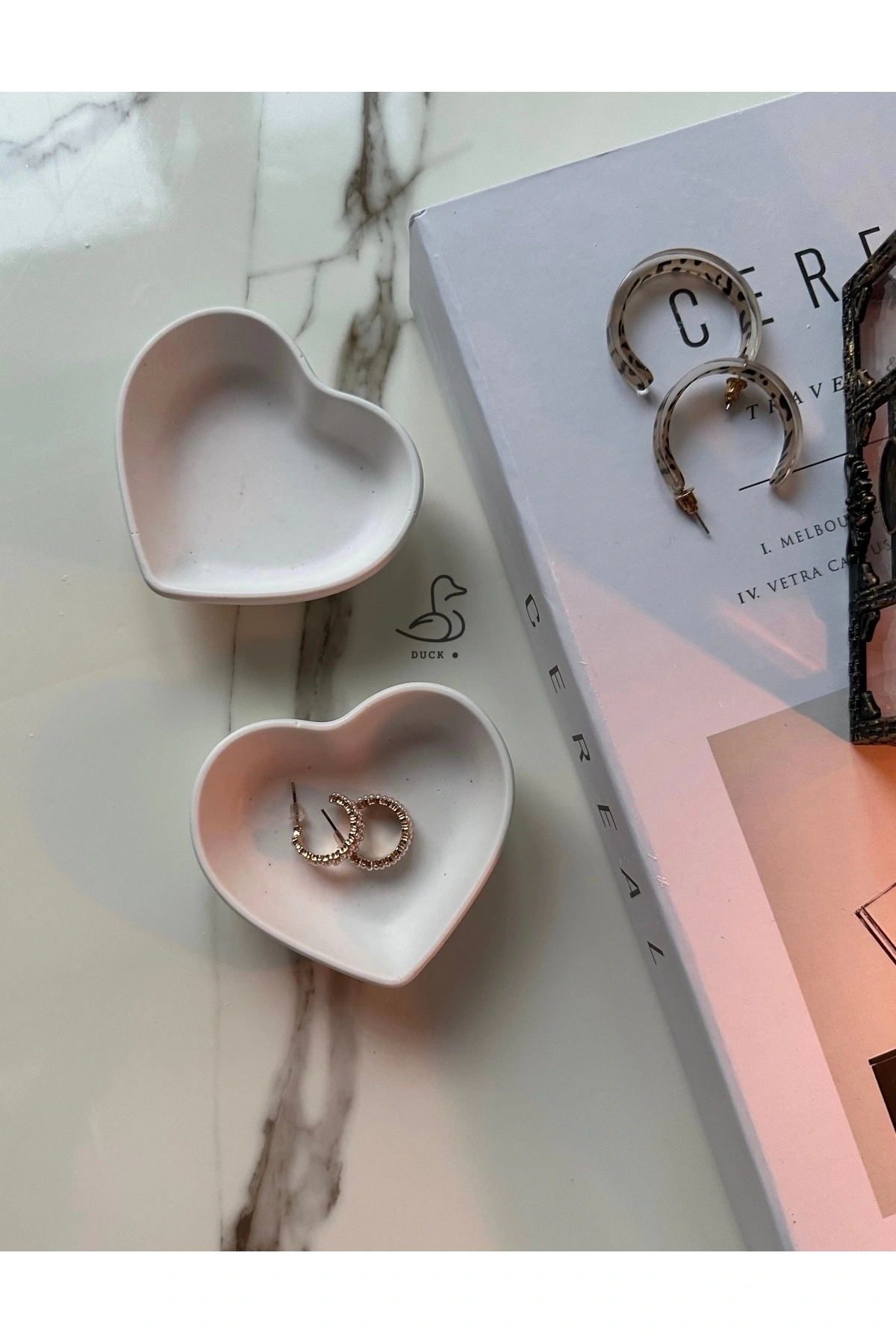 Kalp Görünümlü 2’li Dekoratif Tabak