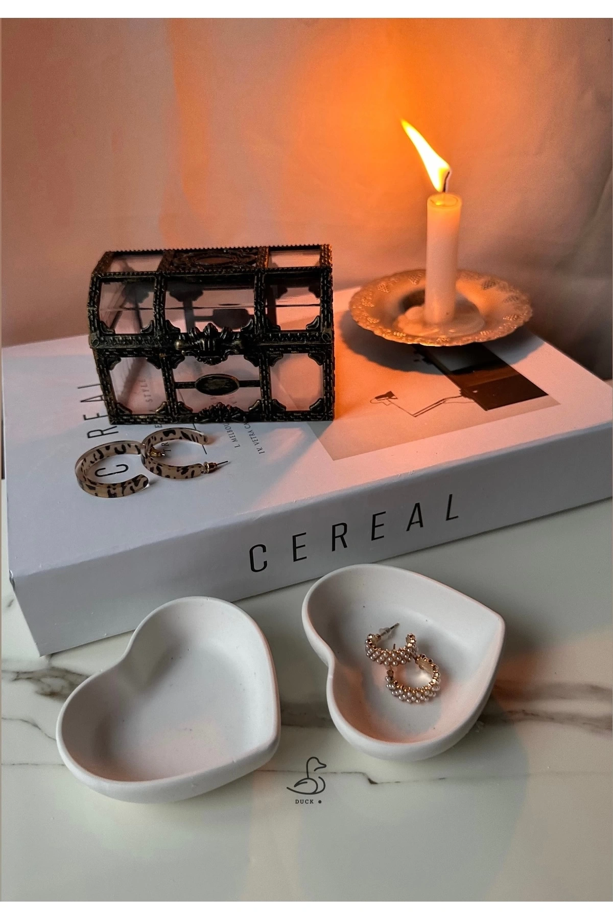 Kalp Görünümlü 2’li Dekoratif Tabak