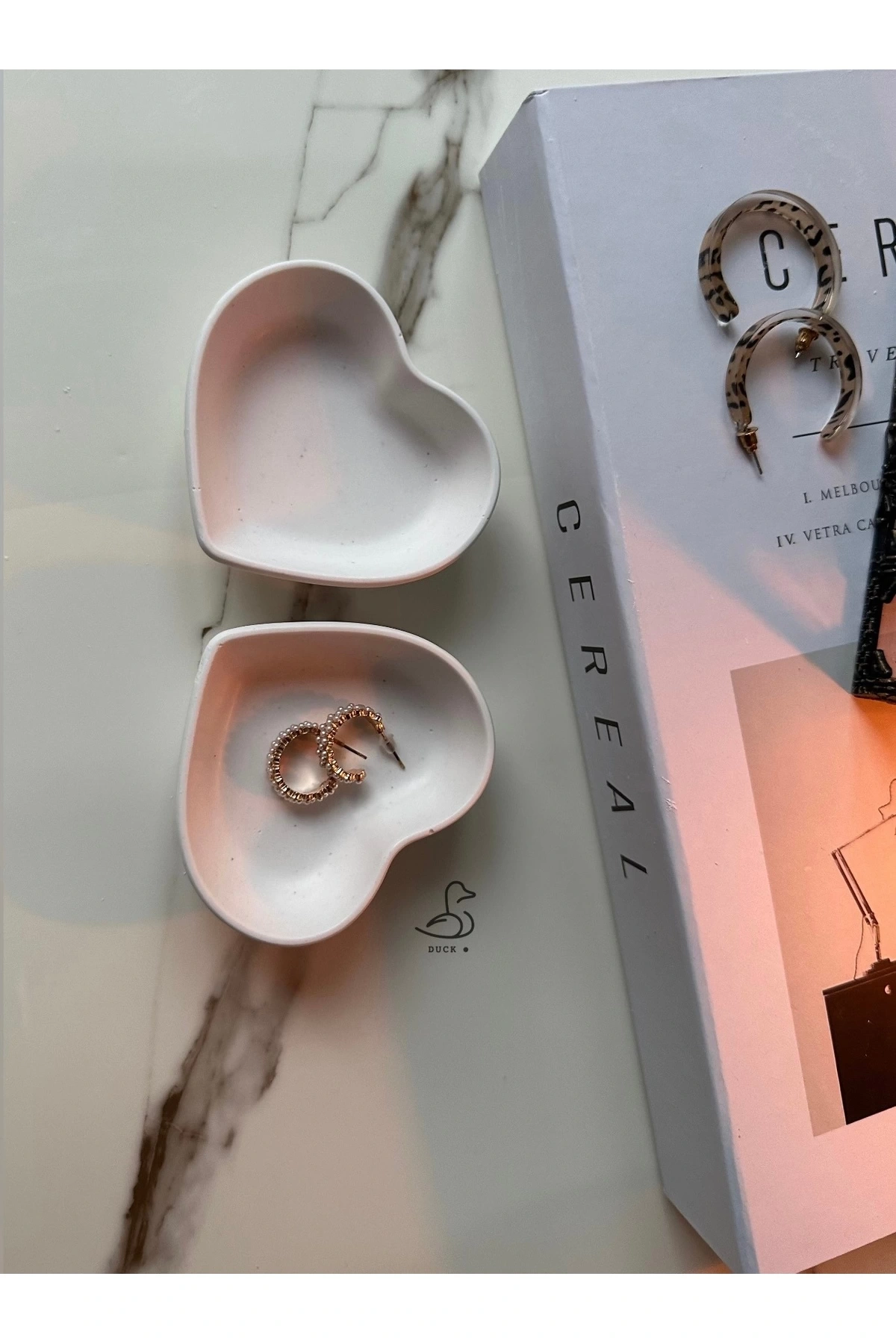 Kalp Görünümlü 2’li Dekoratif Tabak