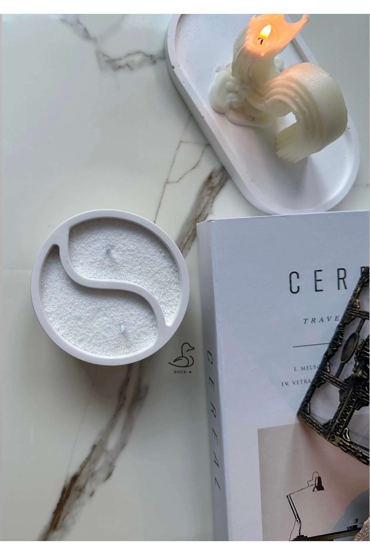 Denge modelinde mumluk (inci toz mum dahil)