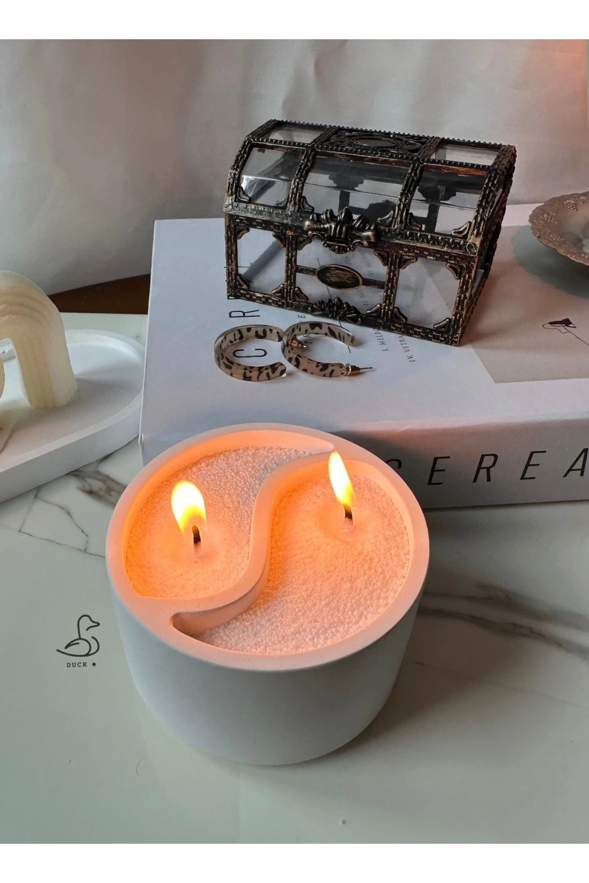 Denge modelinde mumluk (inci toz mum dahil)