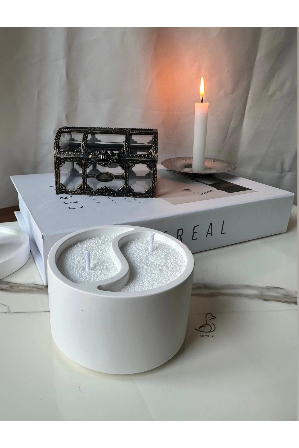 Denge modelinde mumluk (inci toz mum dahil)