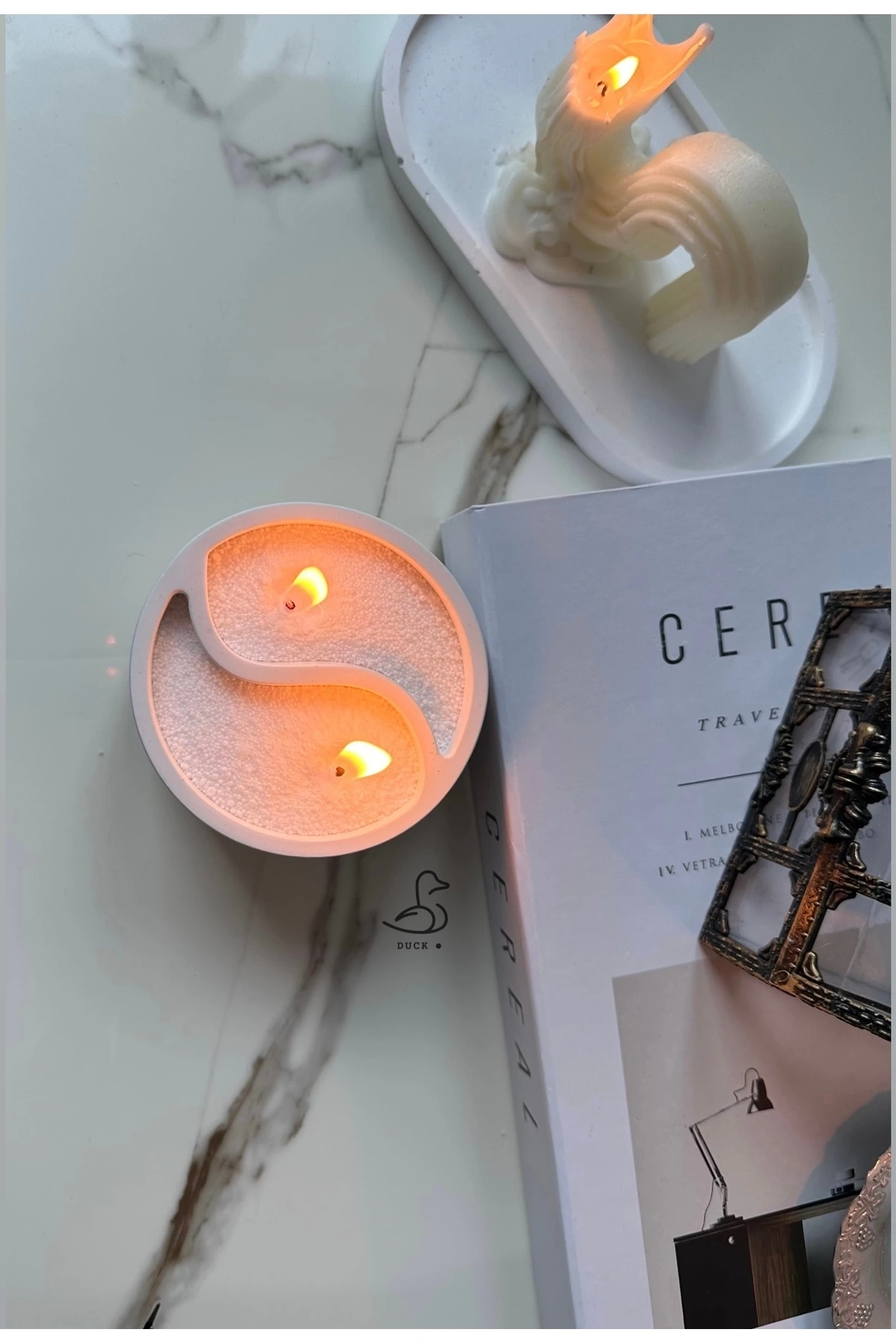 Denge modelinde mumluk (inci toz mum dahil)