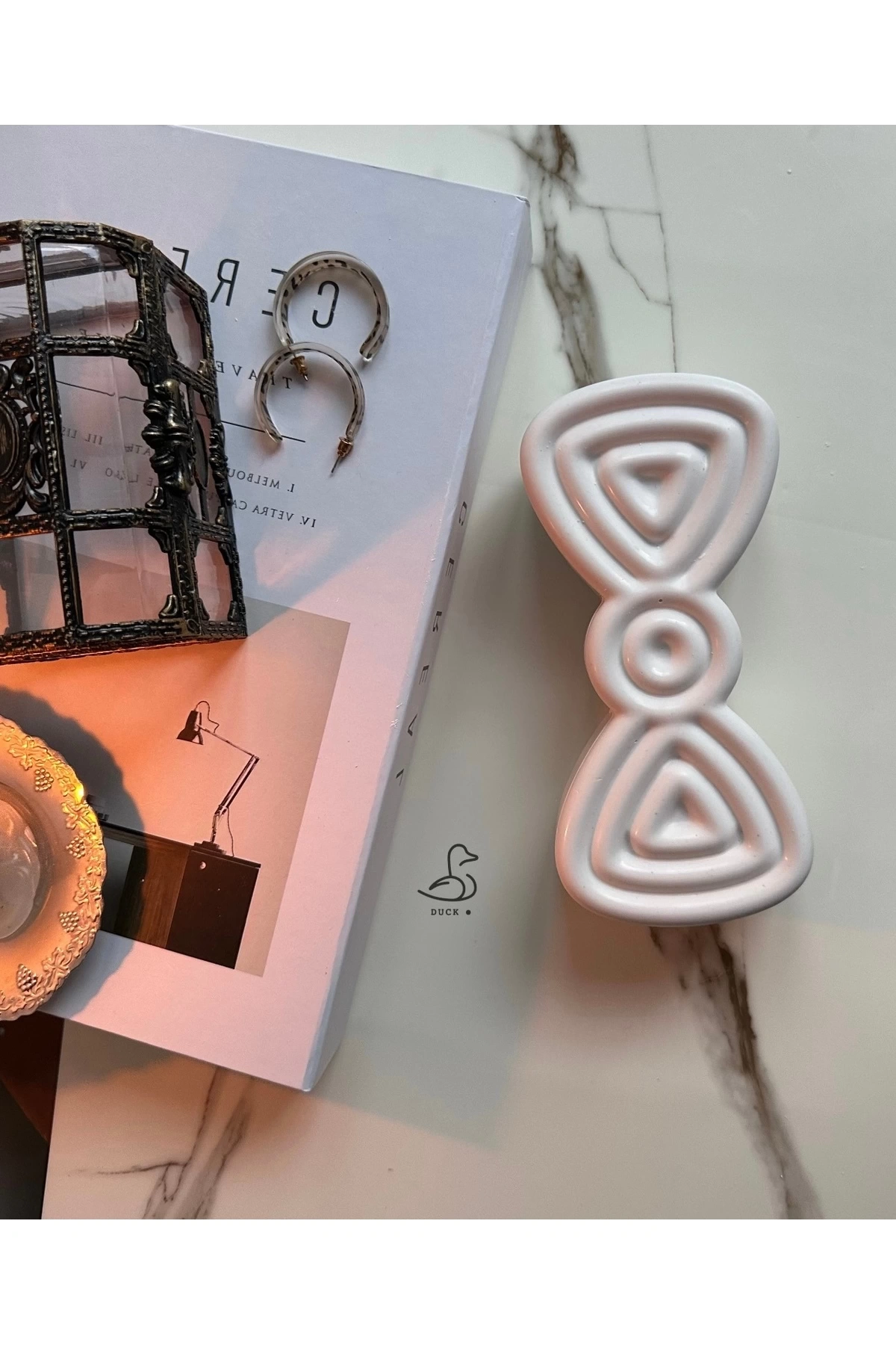 Fiyonk dekoratif tabak/mumluk