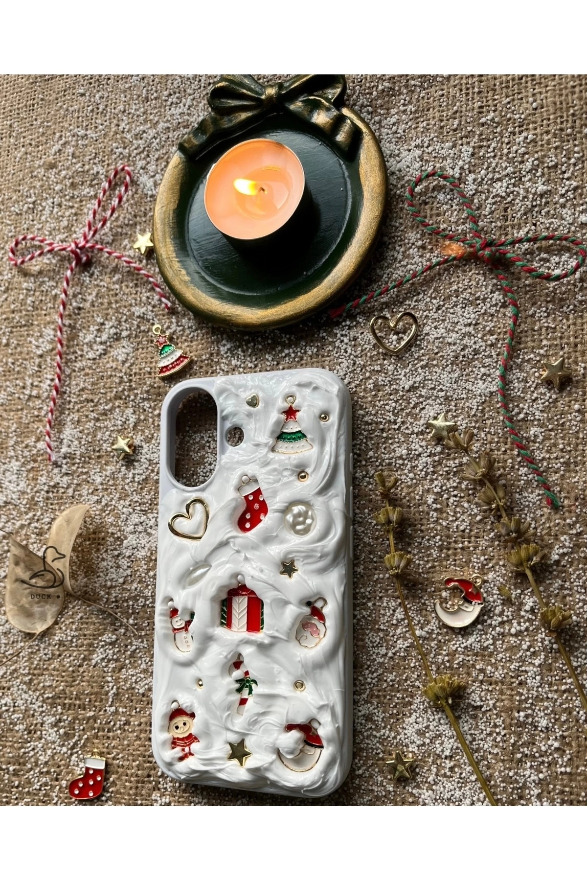 Iphone 16 Uyumlu Kış Konsept El Yapımı Telefon Kılıfı