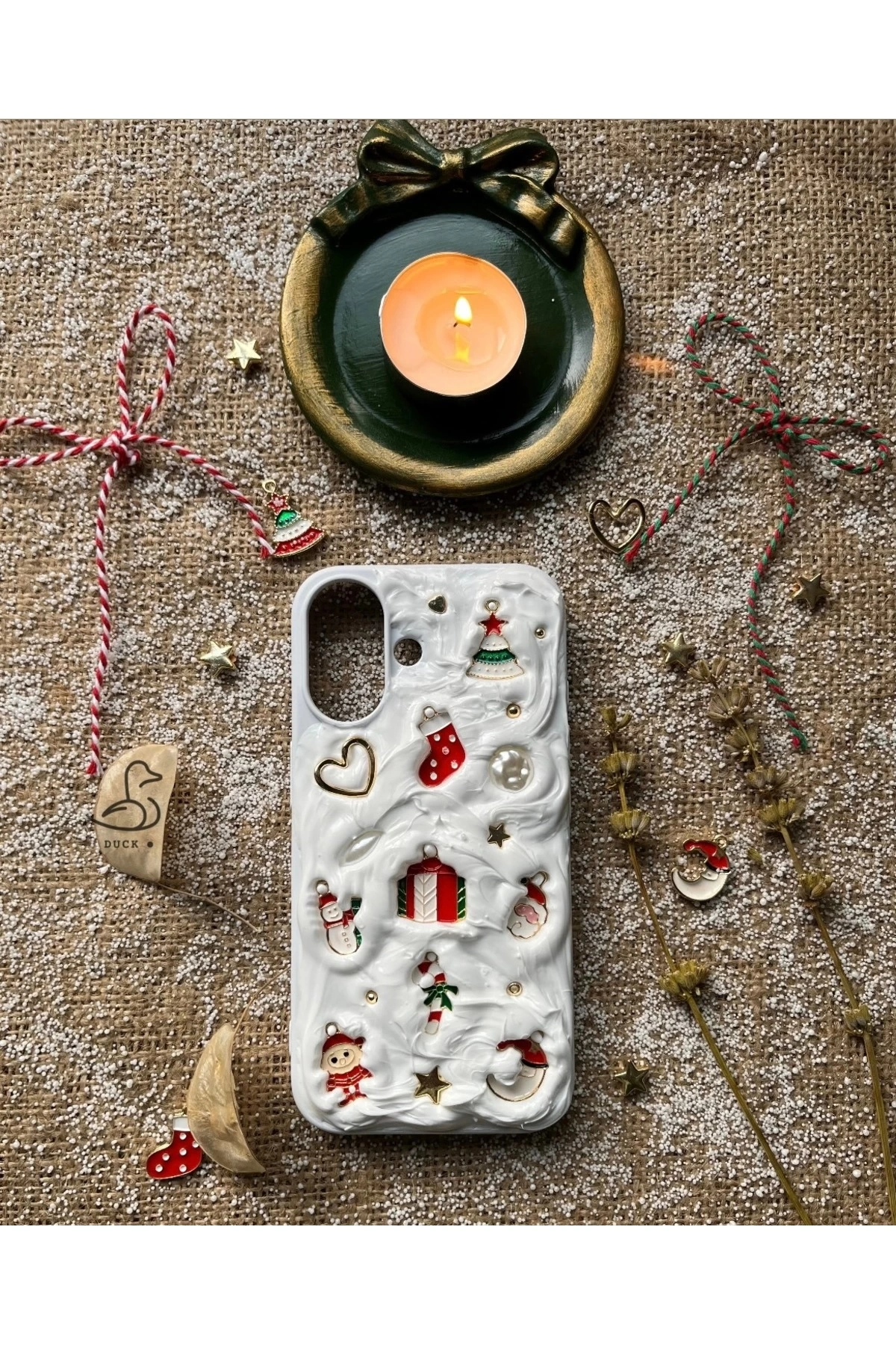 Iphone 16 Uyumlu Kış Konsept El Yapımı Telefon Kılıfı