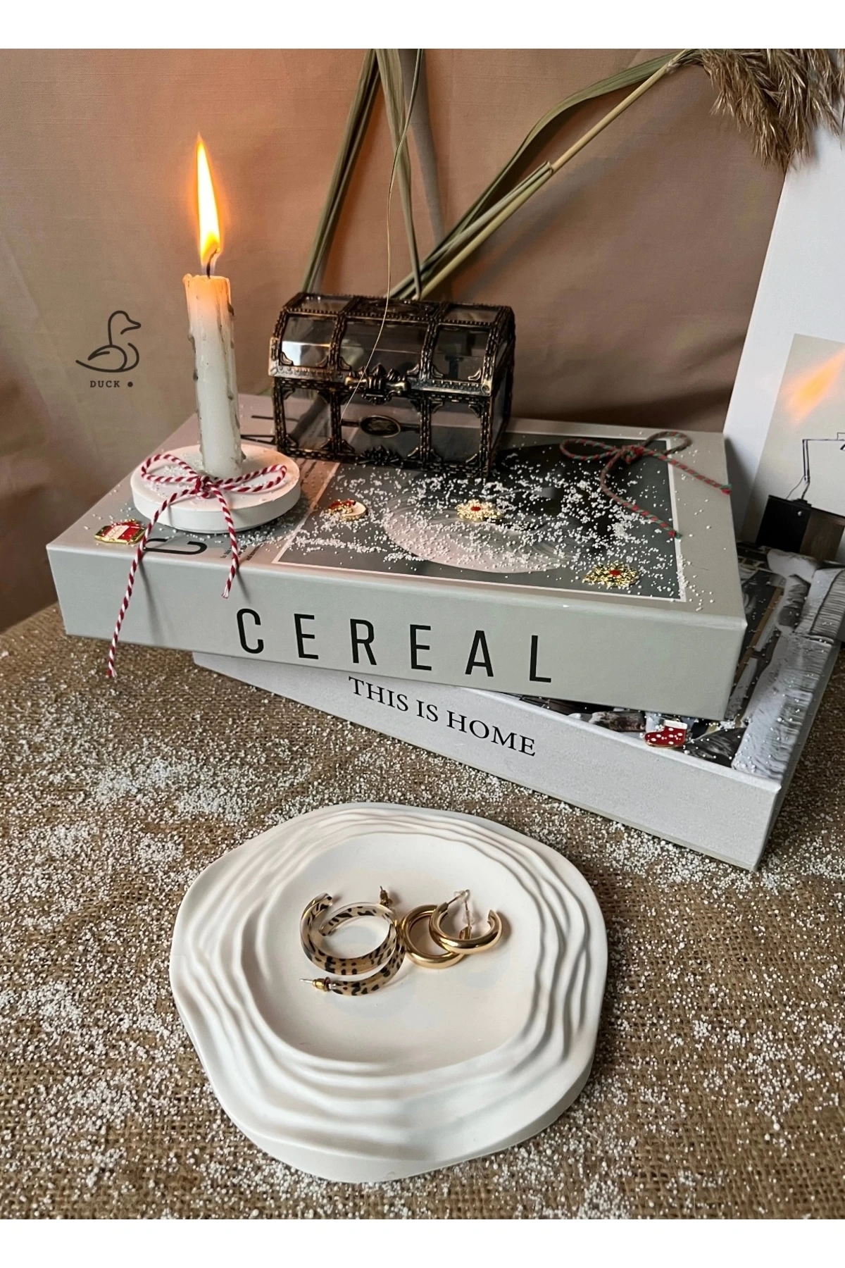 Su dalgası asimetrik dekorarif tabak 16-16cm