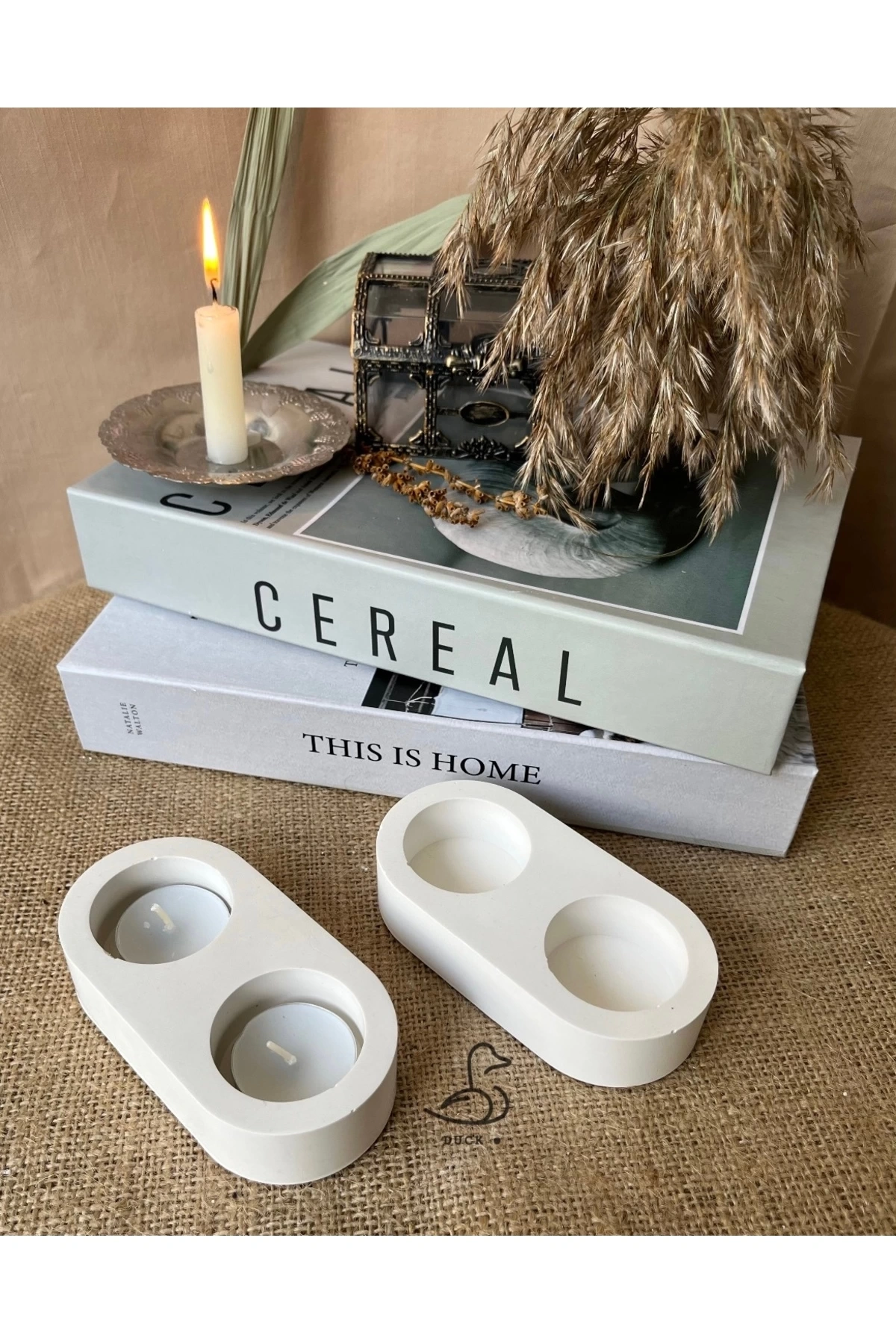 Dairesel 2’li Mumluk/şamdanlık (14-7 CM)