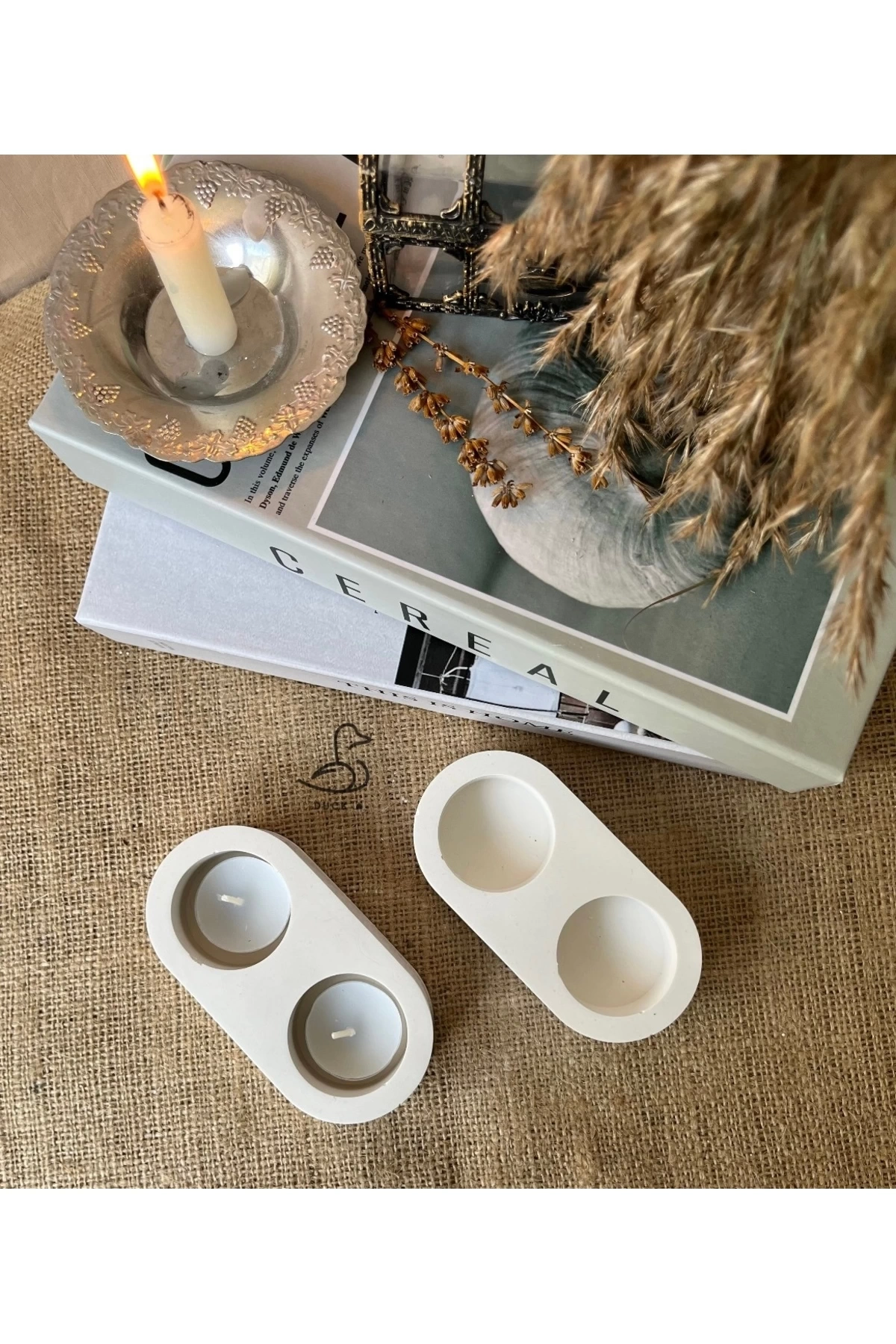 Dairesel 2’li Mumluk/şamdanlık (14-7 CM)