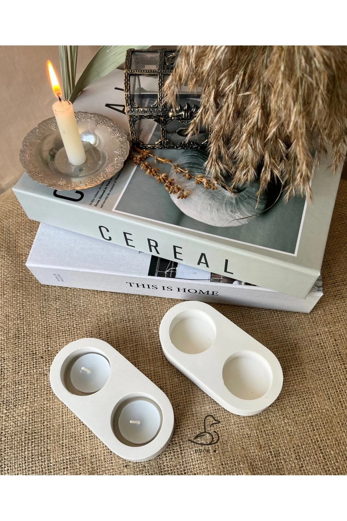 Dairesel 2’li Mumluk/şamdanlık (14-7 CM)