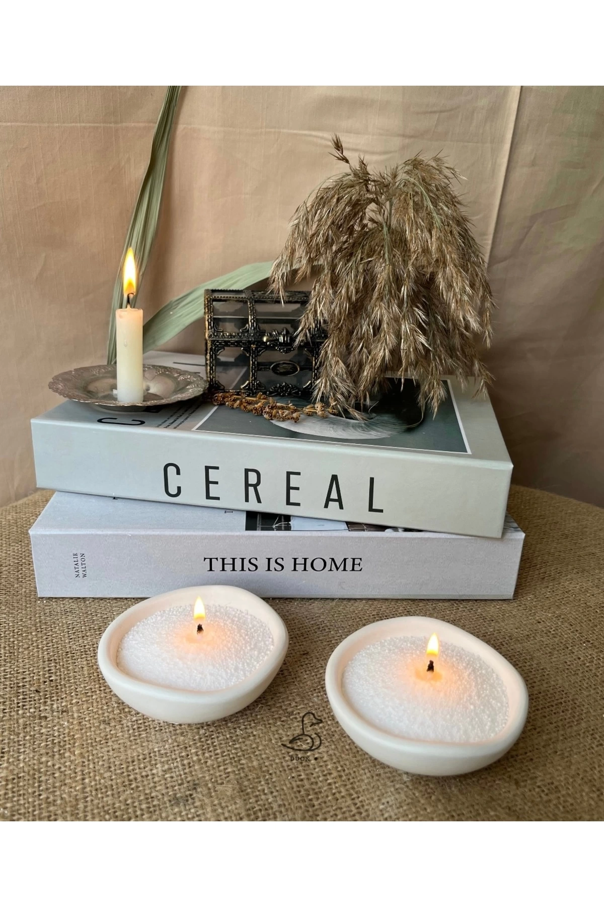 Asimetrik Mini Dekoratif Kase/mumluk (9-5 CM)