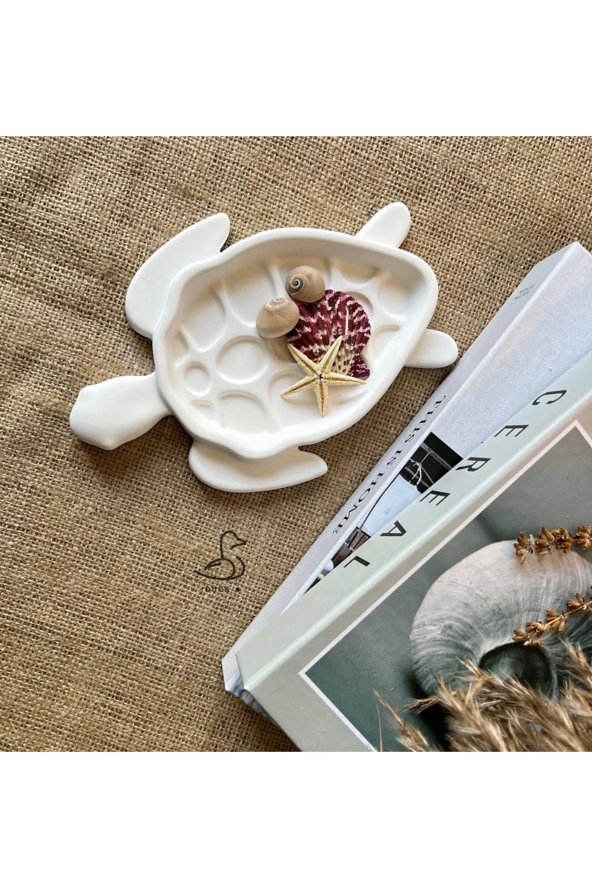 Kaplumbağa görünümlü dekoratif tabak/kase (20-15cm)