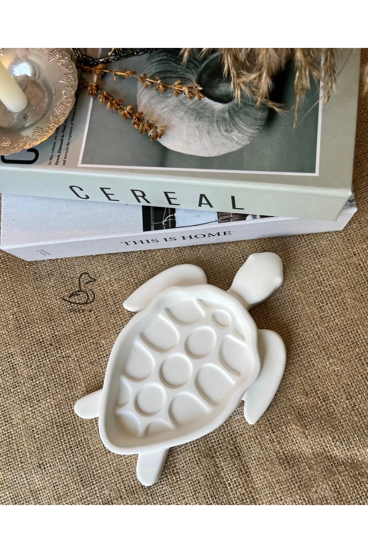 Kaplumbağa görünümlü dekoratif tabak/kase (20-15cm)