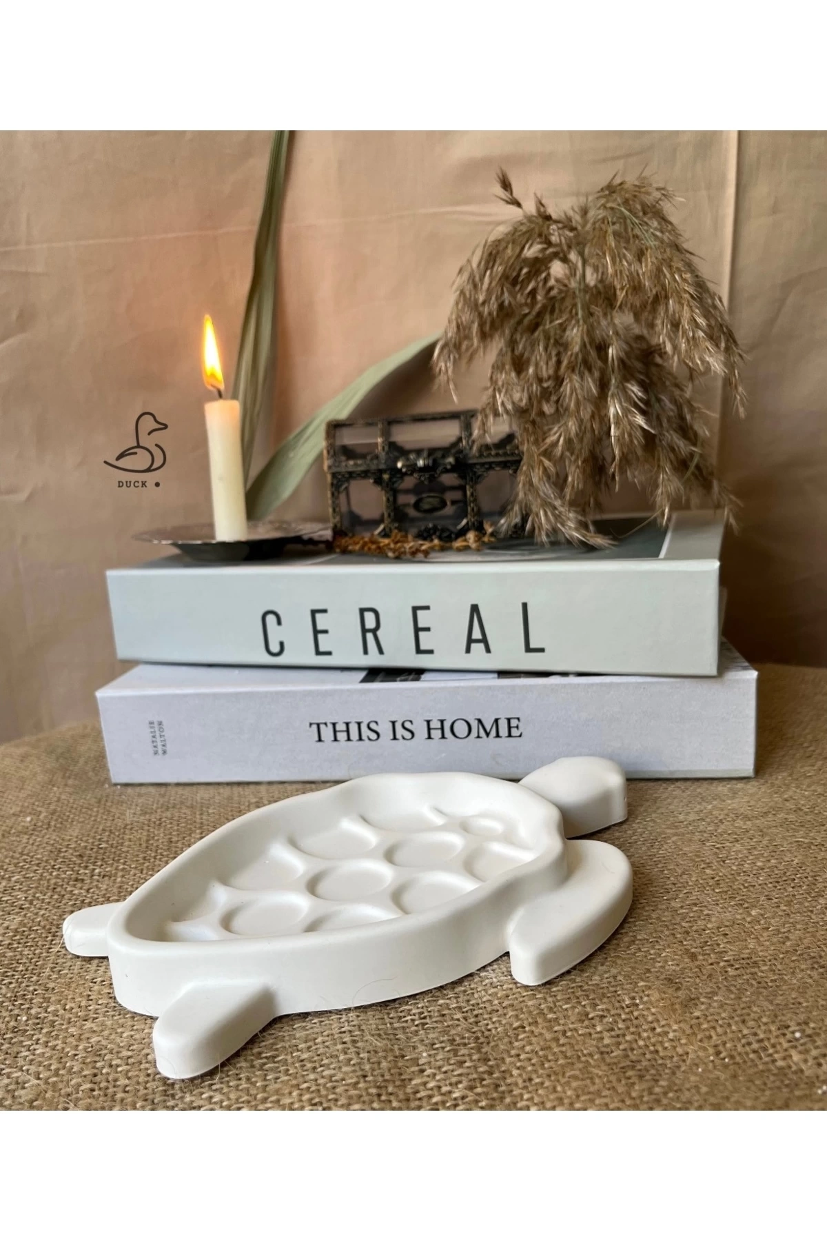 Kaplumbağa görünümlü dekoratif tabak/kase (20-15cm)