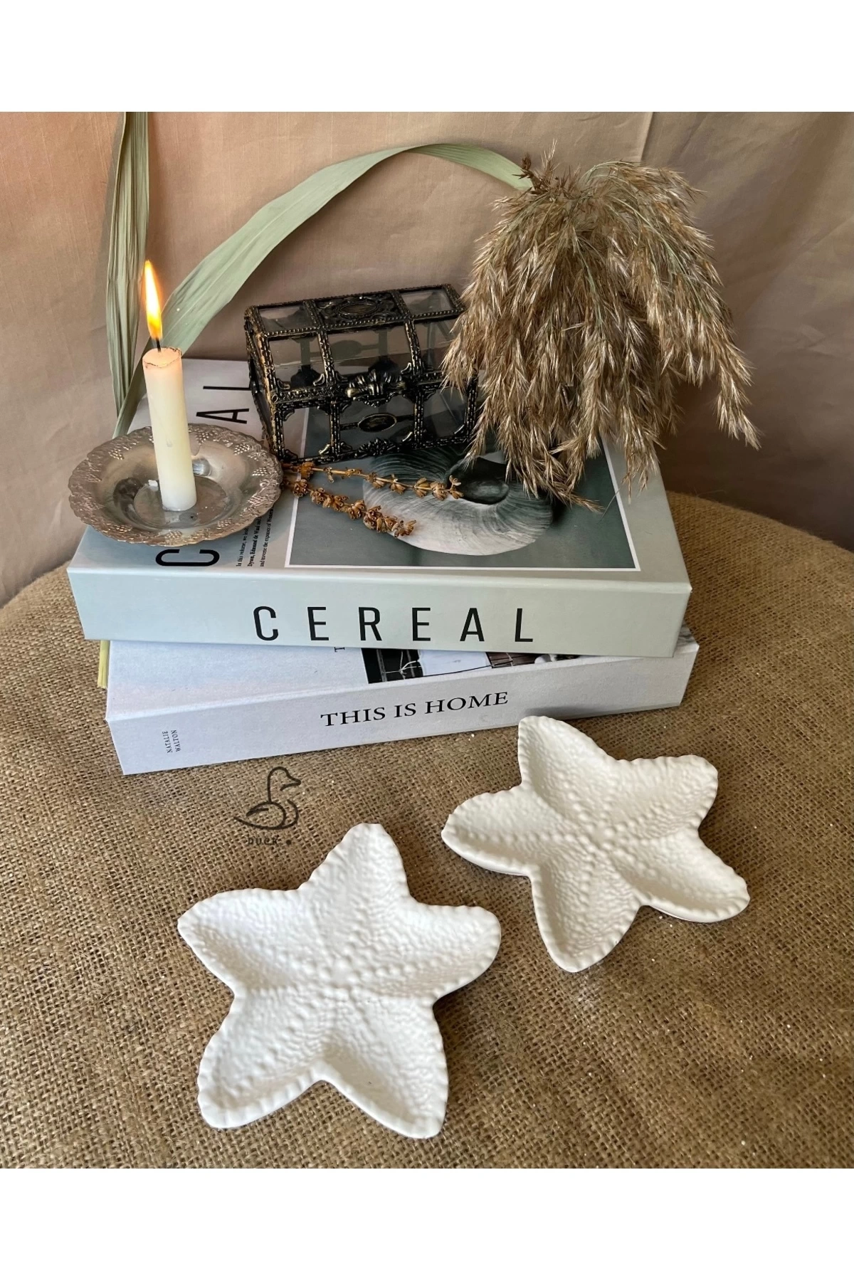 Deniz yıldızı 2’li dekorarif tabak (14-14 cm)