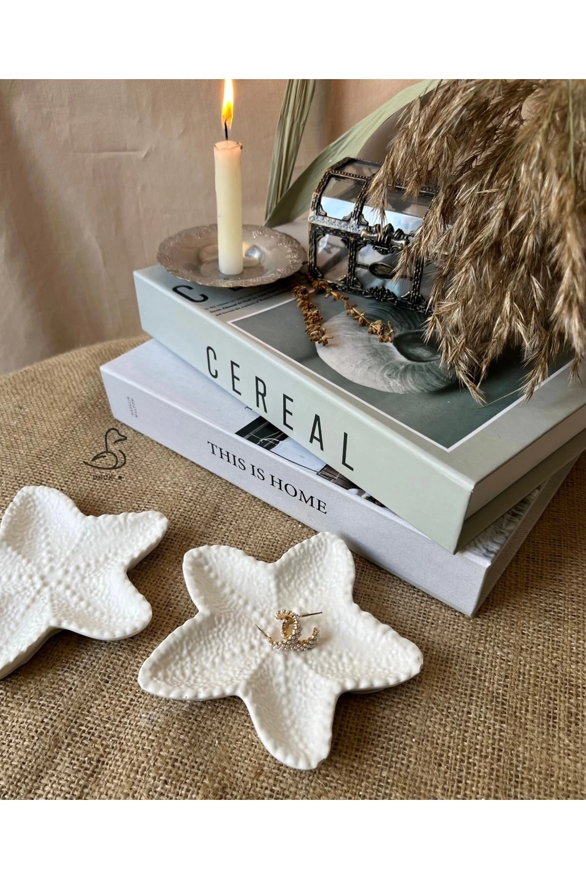 Deniz yıldızı 2’li dekorarif tabak (14-14 cm)