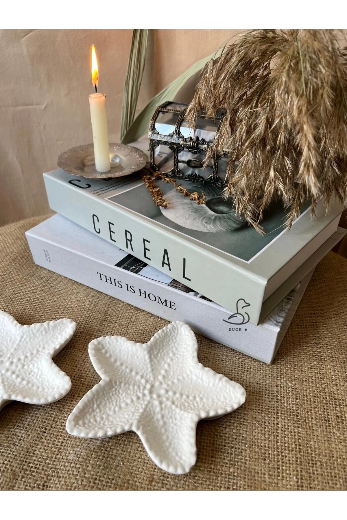 Deniz yıldızı 2’li dekorarif tabak (14-14 cm)