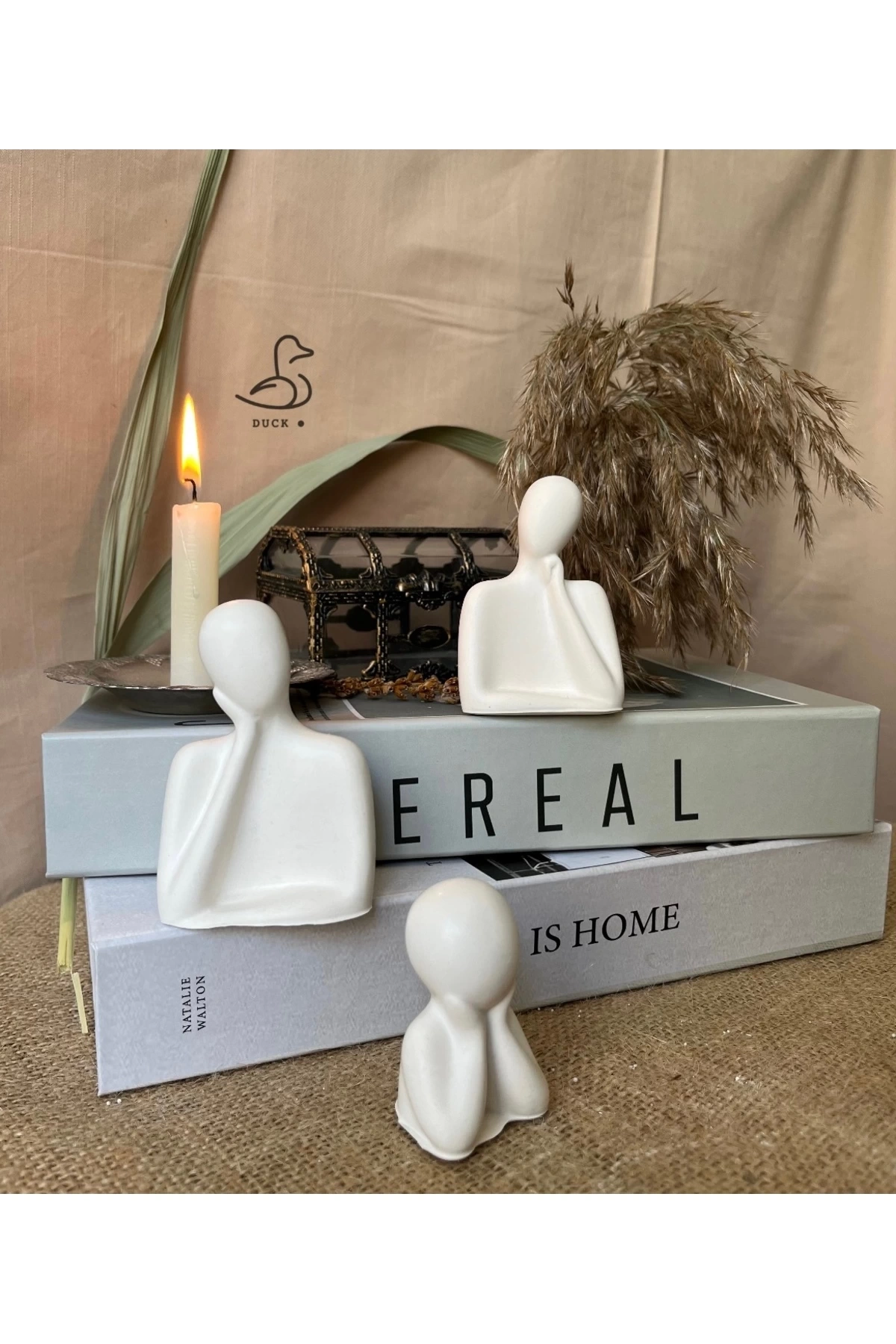 Üçlü aile set dekorarif obje biblo