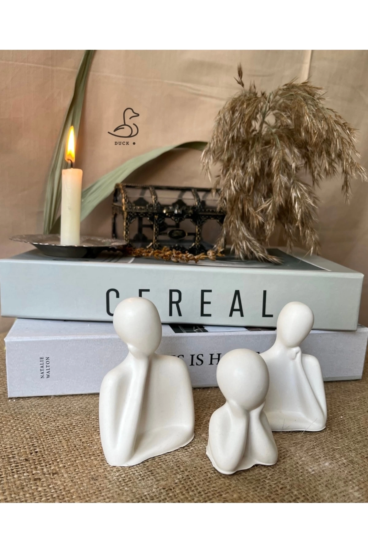 Üçlü aile set dekorarif obje biblo