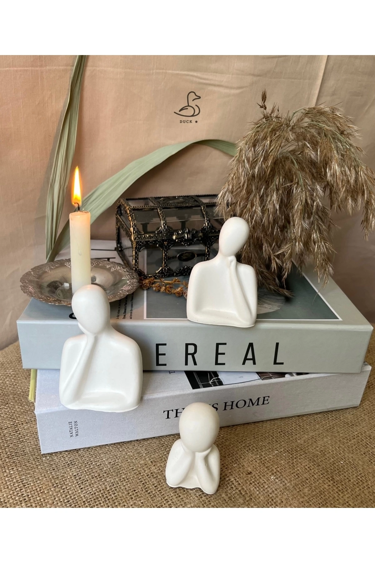 Üçlü aile set dekorarif obje biblo