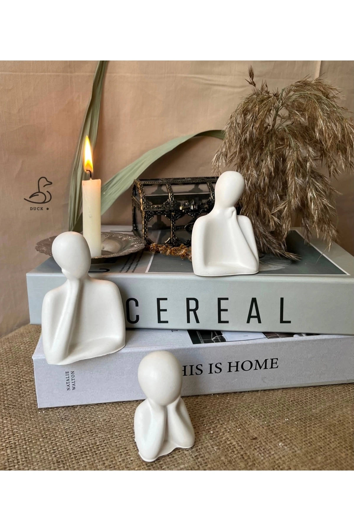 Üçlü aile set dekorarif obje biblo