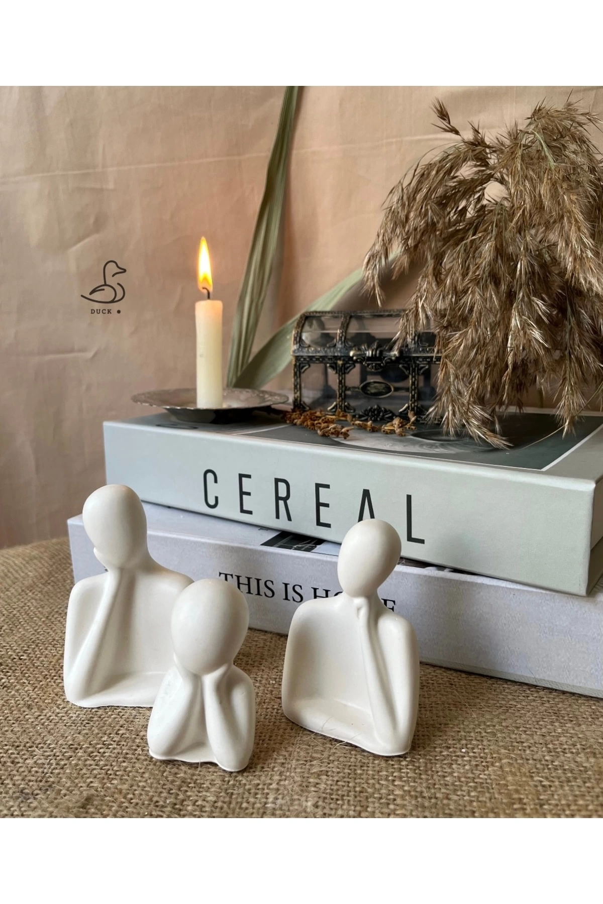 Üçlü aile set dekorarif obje biblo