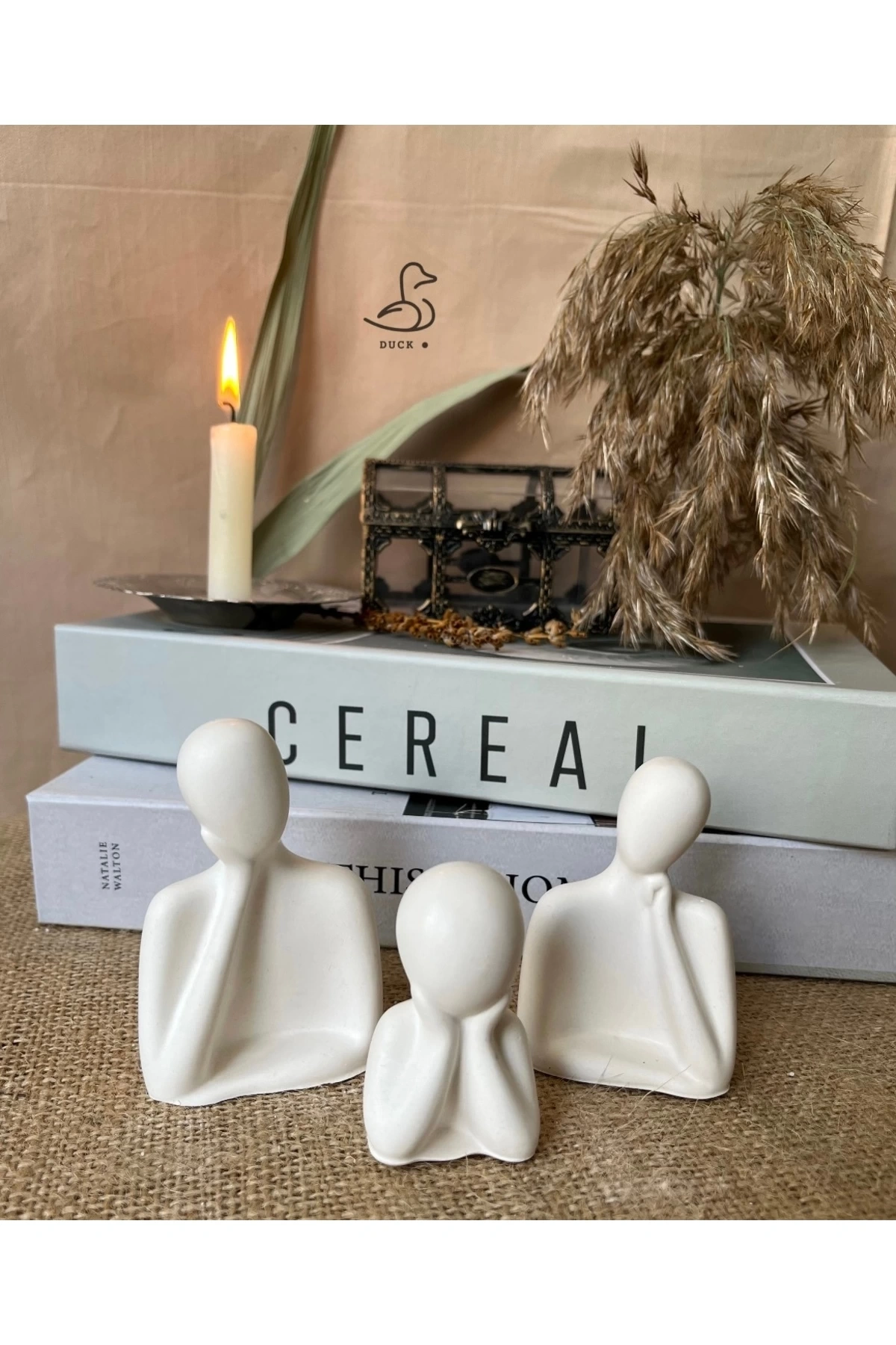 Üçlü aile set dekorarif obje biblo