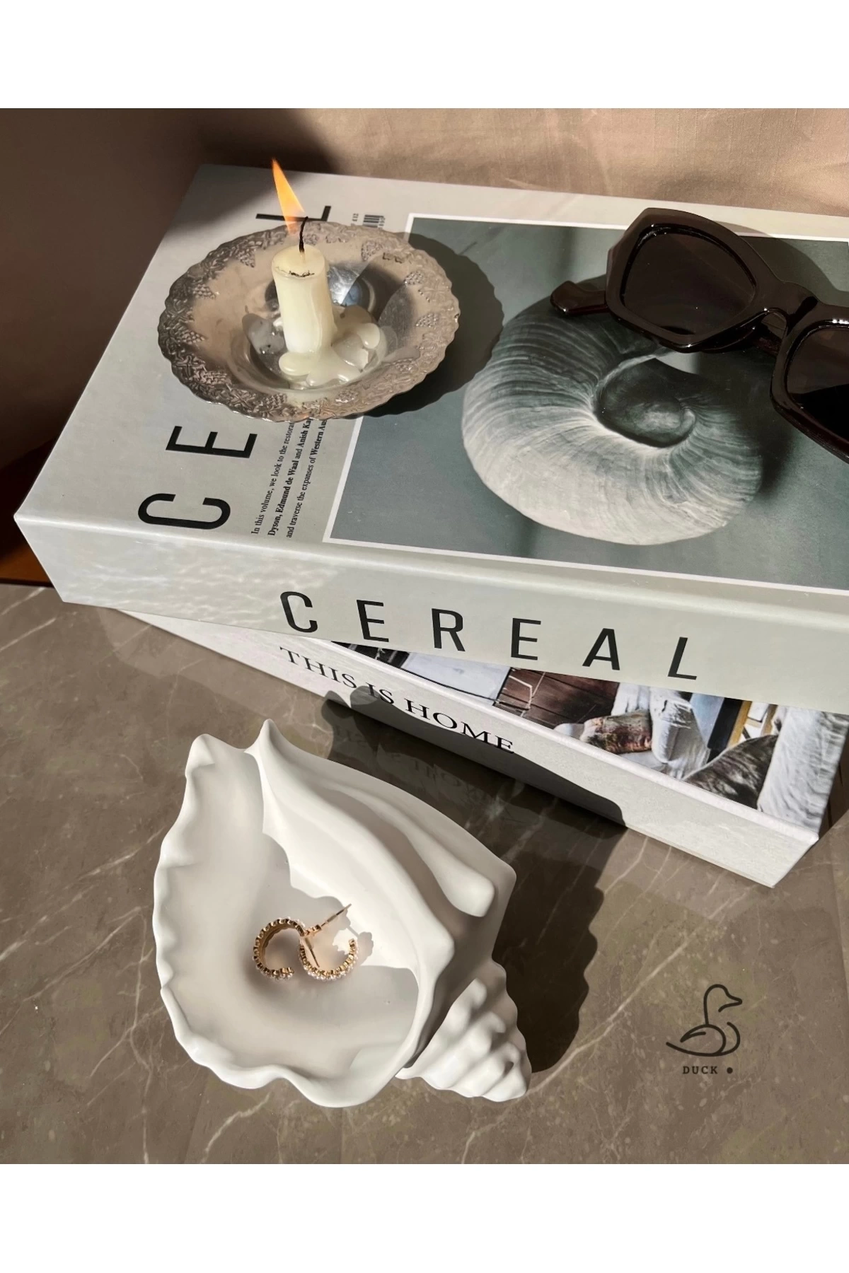 Deniz Kabuğu Görünümlü Dekoratif Obje (15-10 CM)