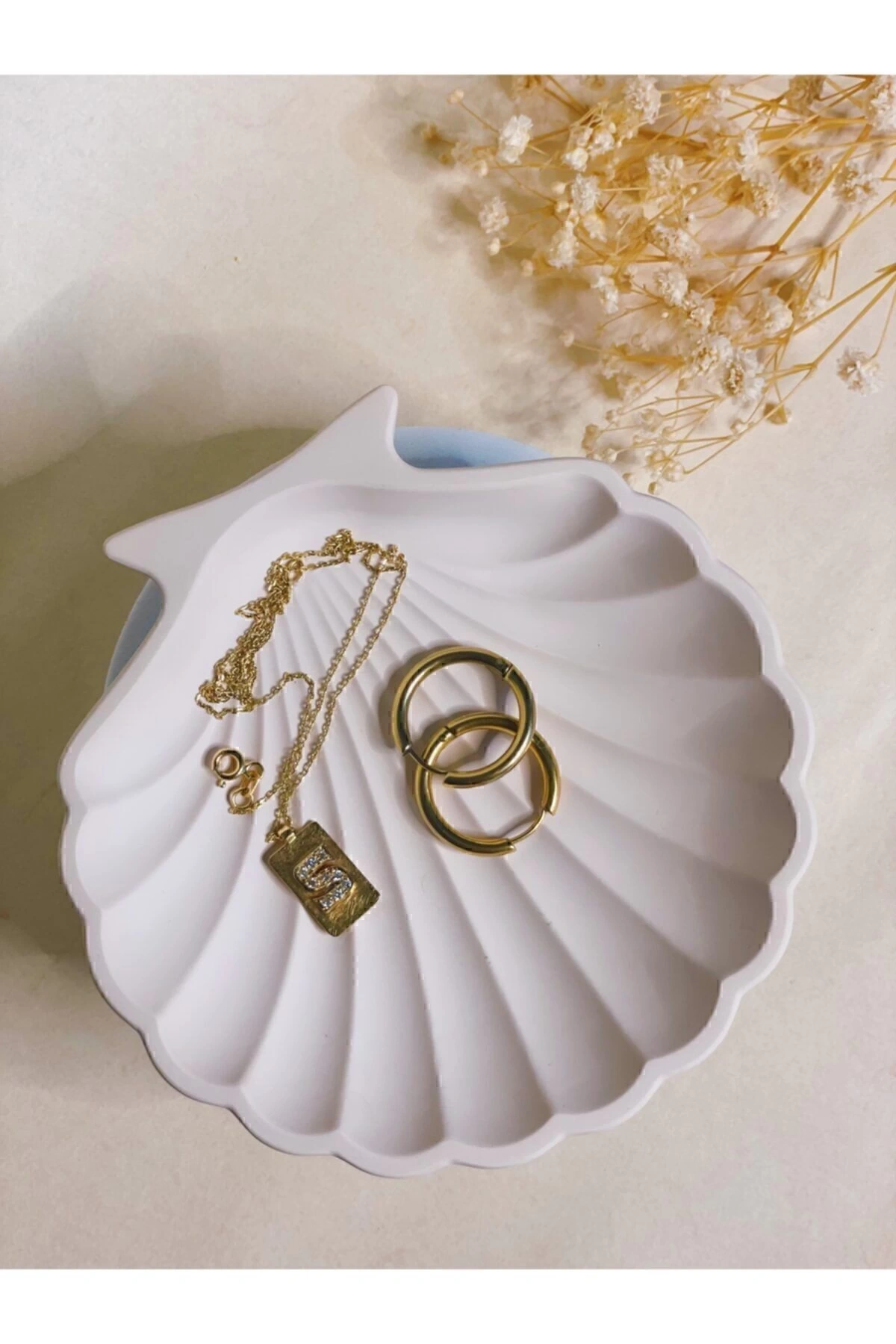 Deniz Kabuğu, Istiridye Dekoratif Altlık, Takı Düzenleyici, Kolye, Bileklik, Sehpa Düzenleyici