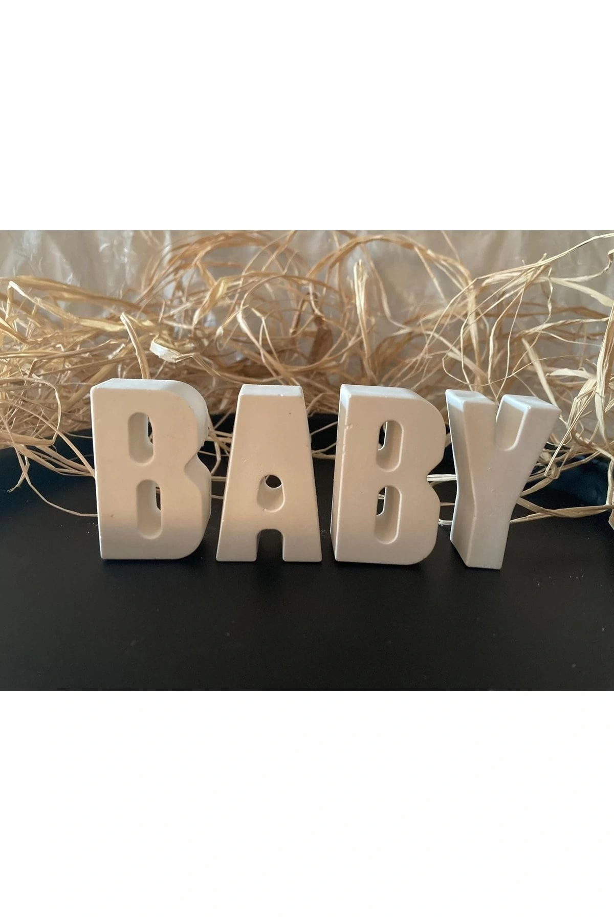 Dekoratif Taş Tozu Harf Baby Yazı
