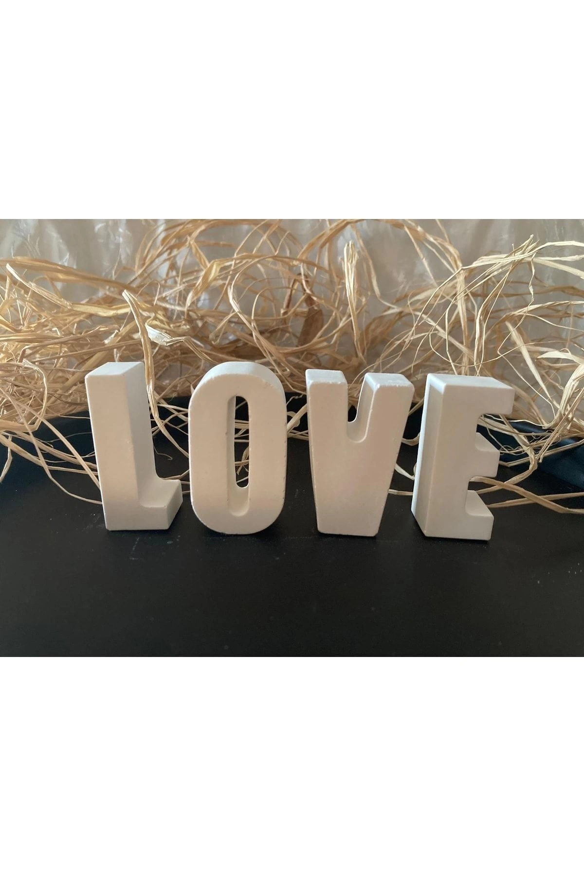 Dekoratif Taş Tozu Harf Love Yazı