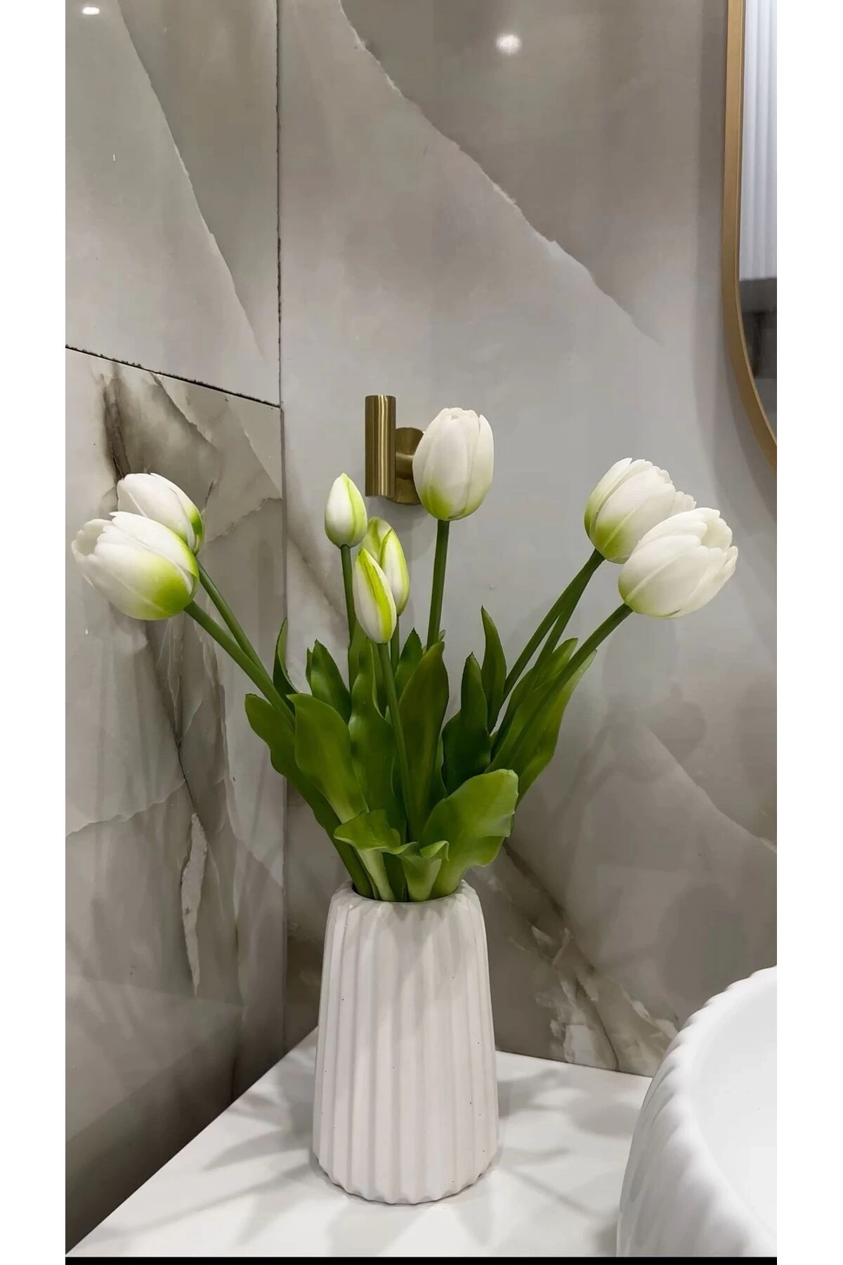 Çizgili Vazo Pampas vazosu Yapay çicek kuru çiçek vazosu