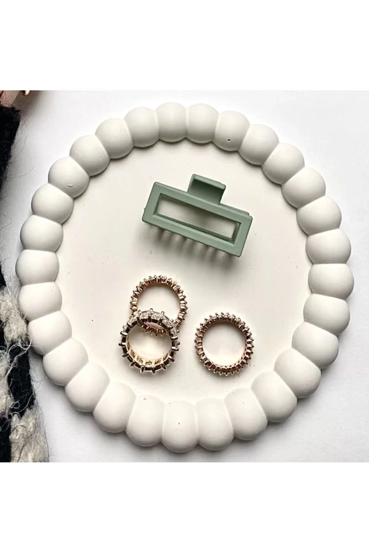 Estevia Bubble Bardak Altlığı - Bubble Tabak 14 Cm - Beyaz