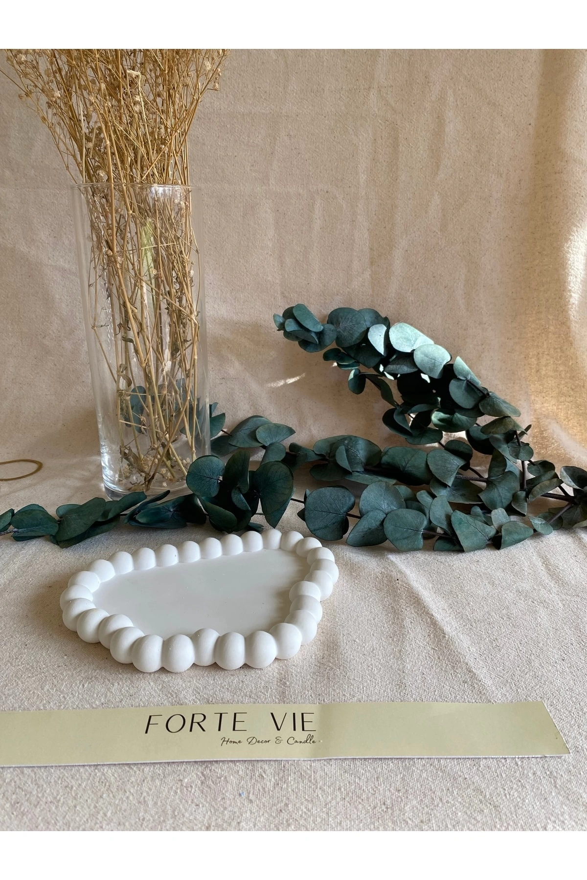 Dekoratif Beyaz Bulut Bubble Sunum Tabağı