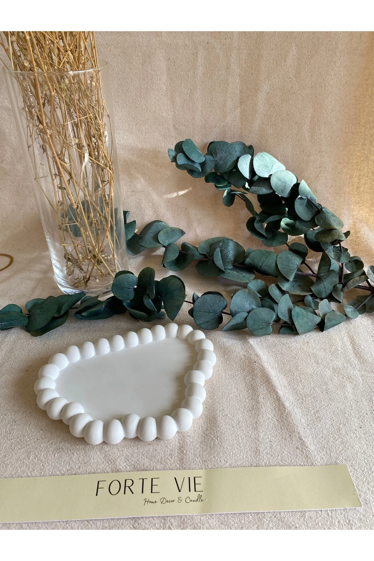 Dekoratif Beyaz Bulut Bubble Sunum Tabağı