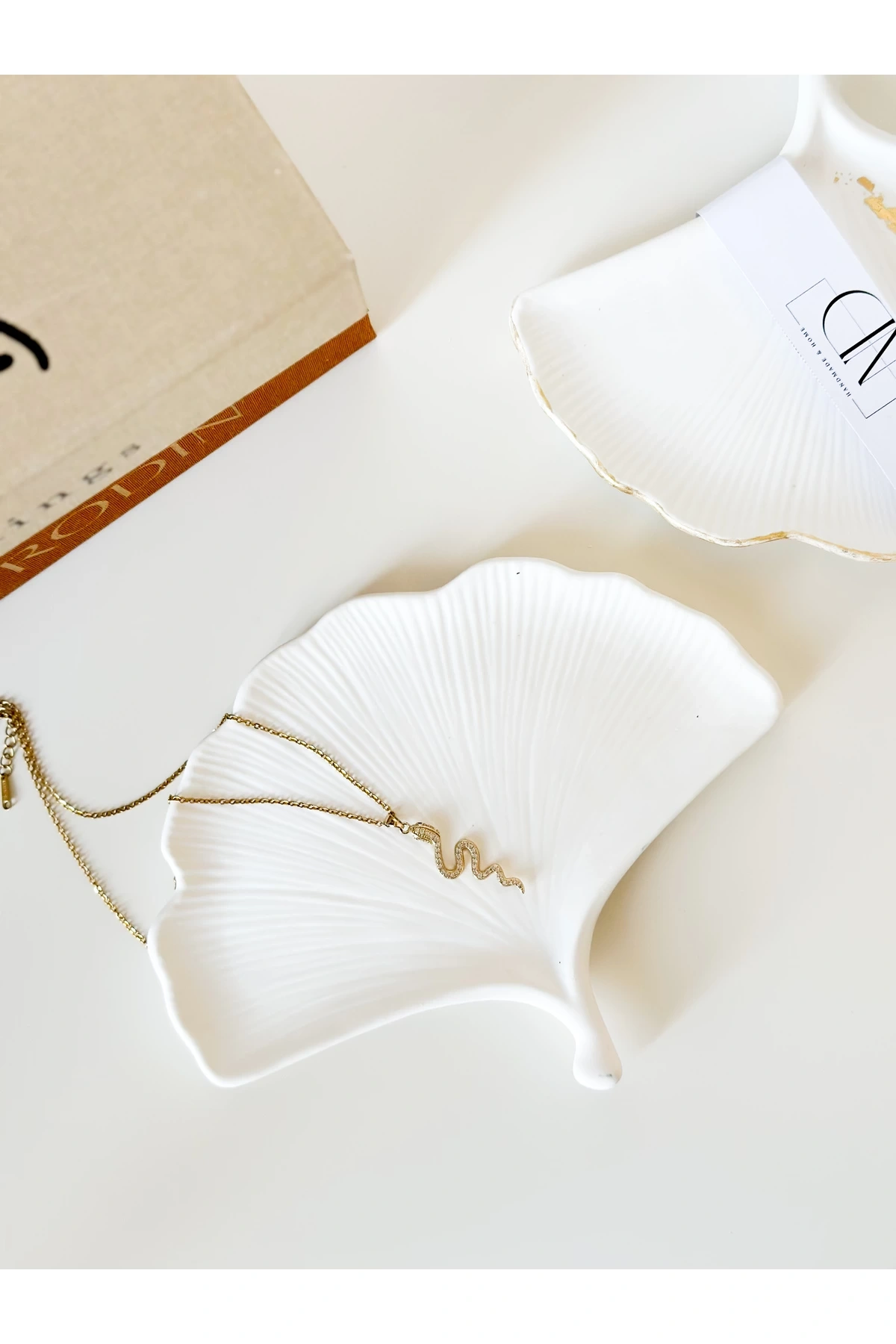 Yaprak Dekoratif Tabak | Takı Tabağı | Dekoratif Sunum