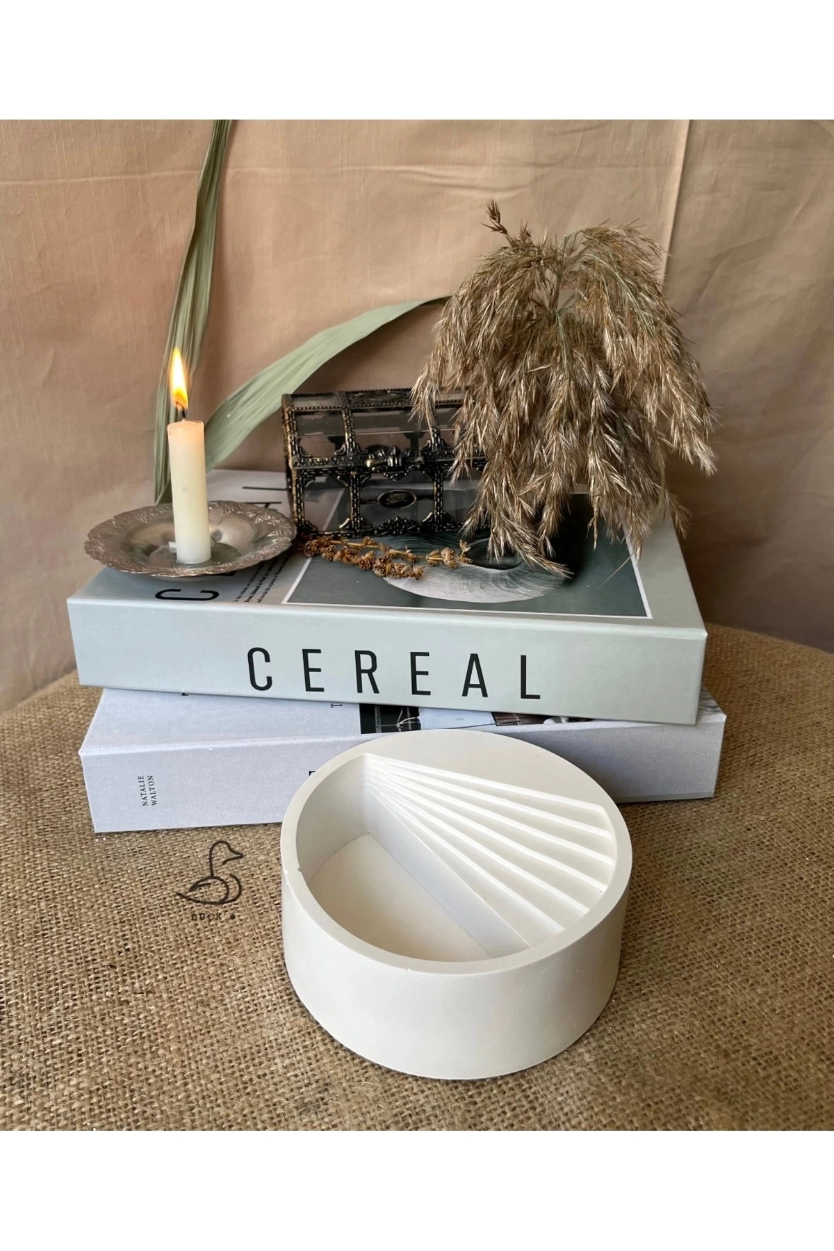 Dairesel merdiven şeklinde dekoratif kase/skulentlik (15-5 cm)