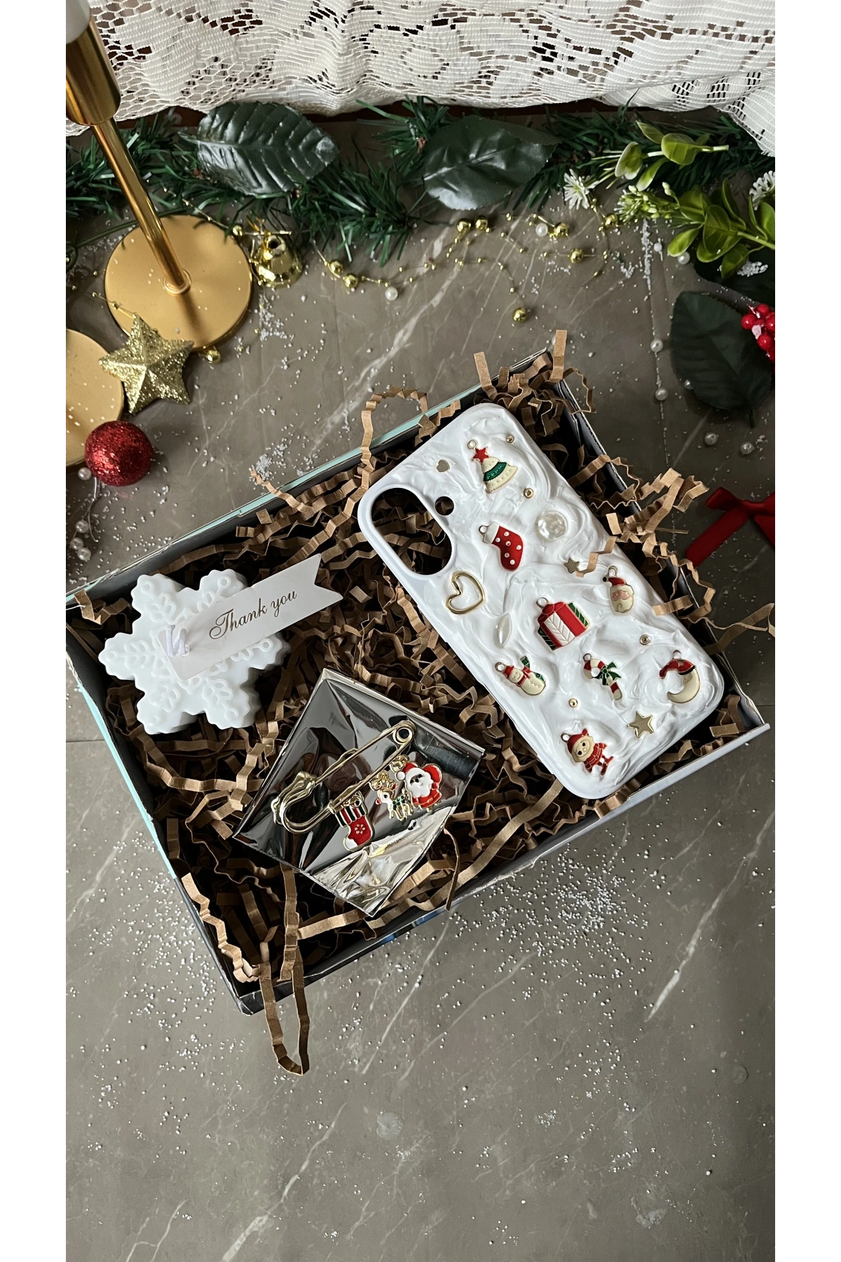 Yılbaşı Konsept iPhone Aksesuar Hediye Seti | Casa di Duck