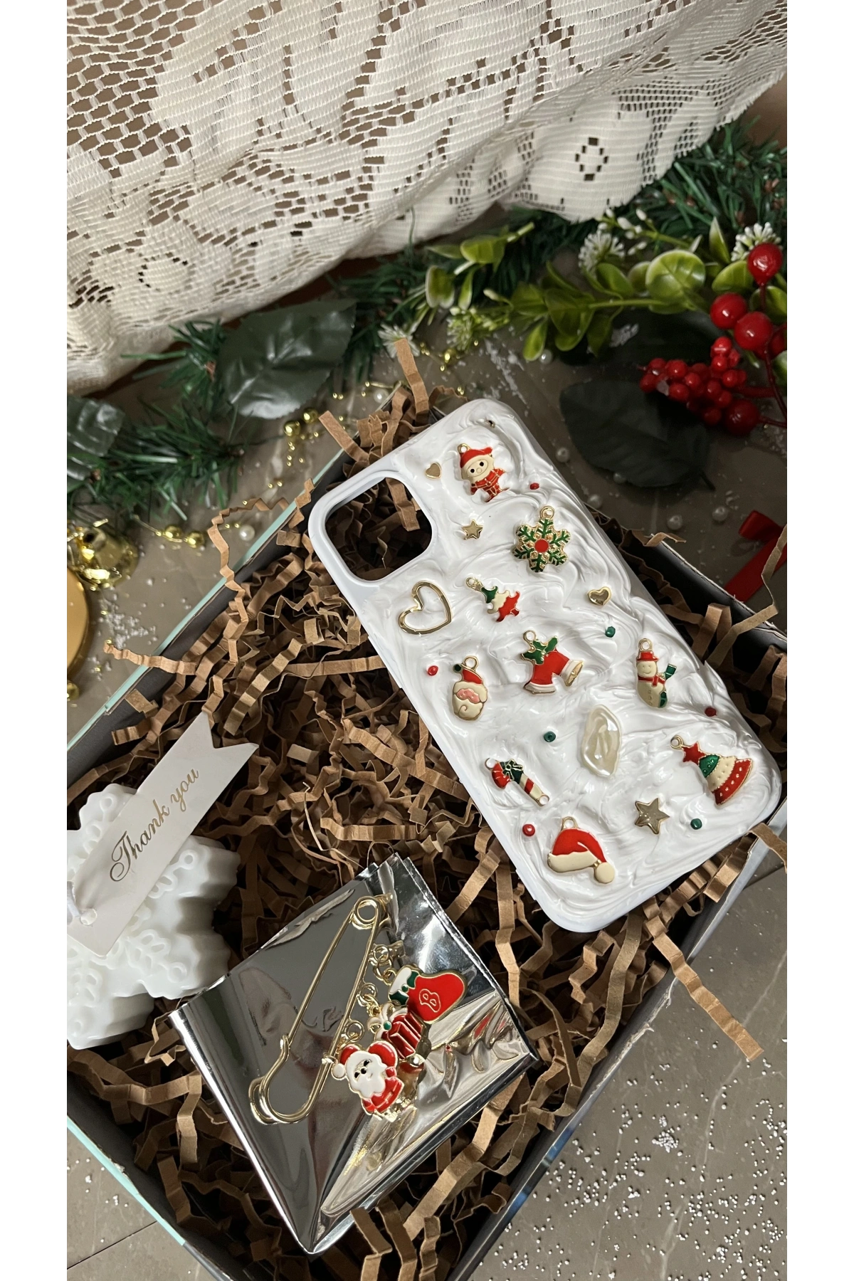 Yılbaşı Konsept iPhone Aksesuar Hediye Seti | Casa di Duck