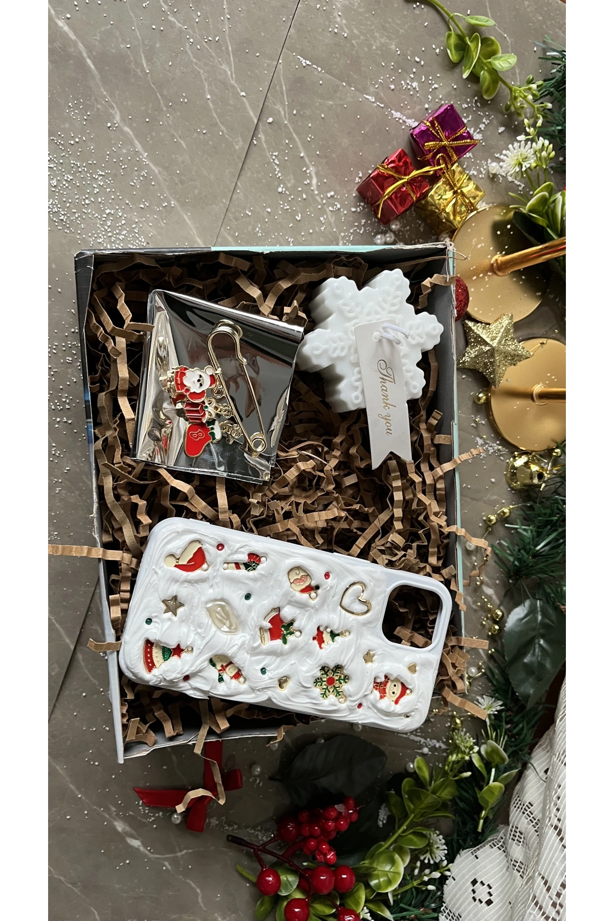 Yılbaşı Konsept iPhone Aksesuar Hediye Seti | Casa di Duck