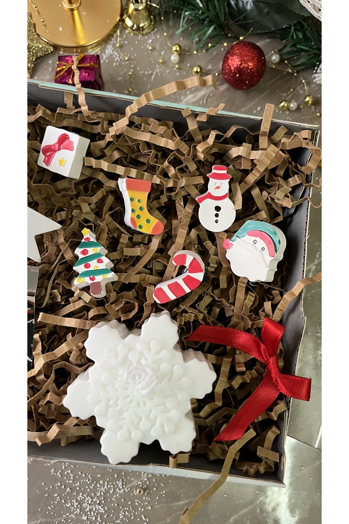 Yılbaşı Mum + Magnet + Broş Premium Hediye Seti | Casa di Duck