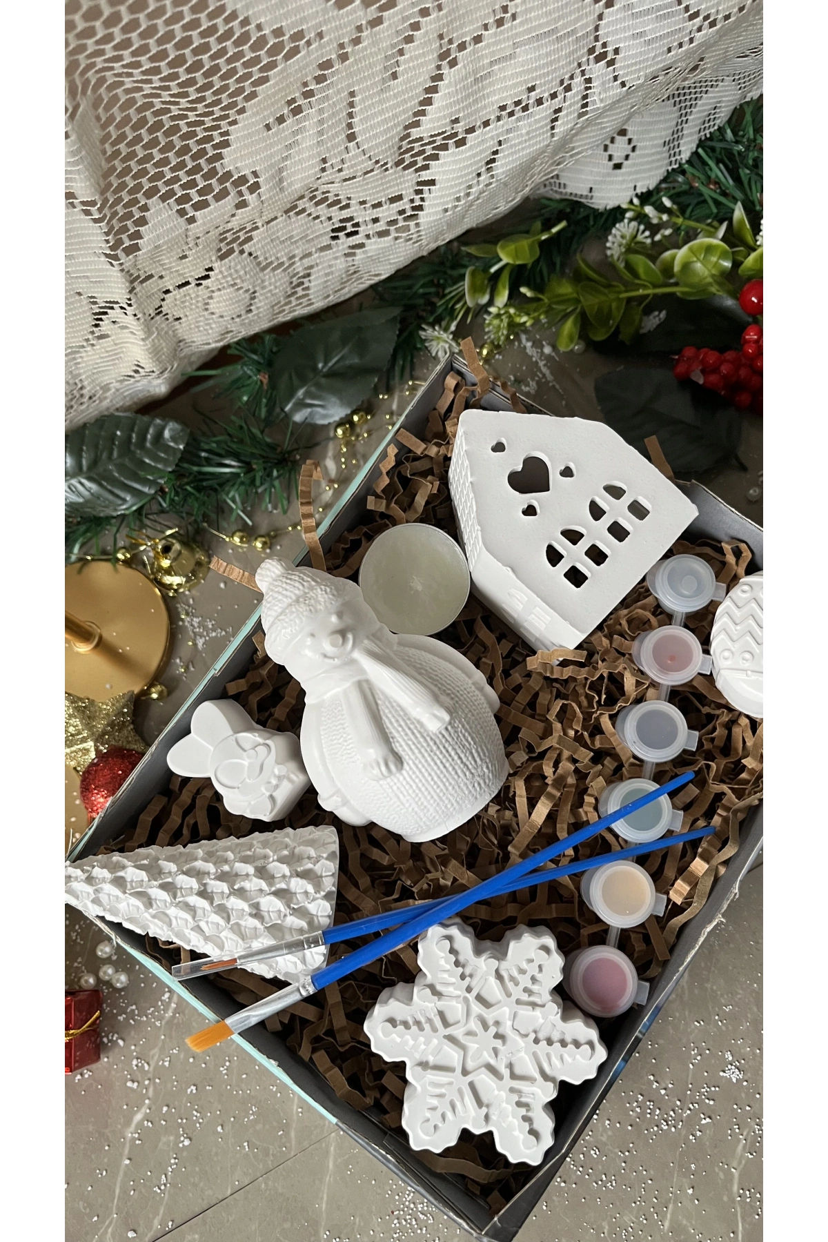 Yılbaşı Özel Premium Boyama Kutusu Taş Tozu 6’lı Set | Casa di Duck