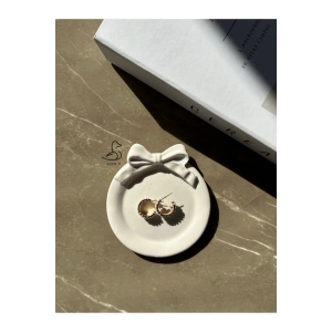 Kurdeleli Dekoratif Takı Tabak 6-6 Cm