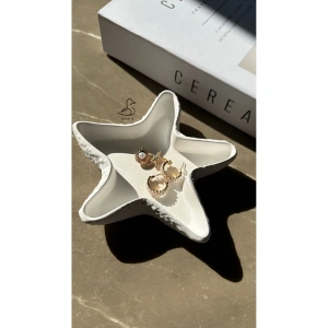 Deniz yıldızı görünümlü dekoratif tabak