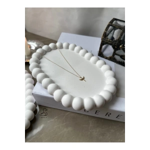 Bubble dekoratif oval tabak