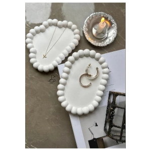 Bubble oval tabak ve bulut dekoratif tabak