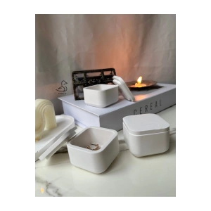 Küp görünümlü 3’lü dekoratif tabak kase