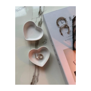 Kalp Görünümlü 2’li Dekoratif Tabak