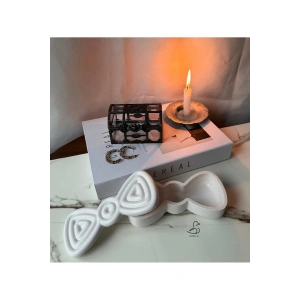 Fiyonk dekoratif tabak/mumluk